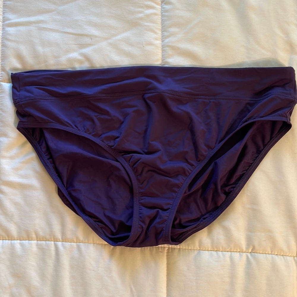 Lands End Bikini Swim Bottom Purple Size 18